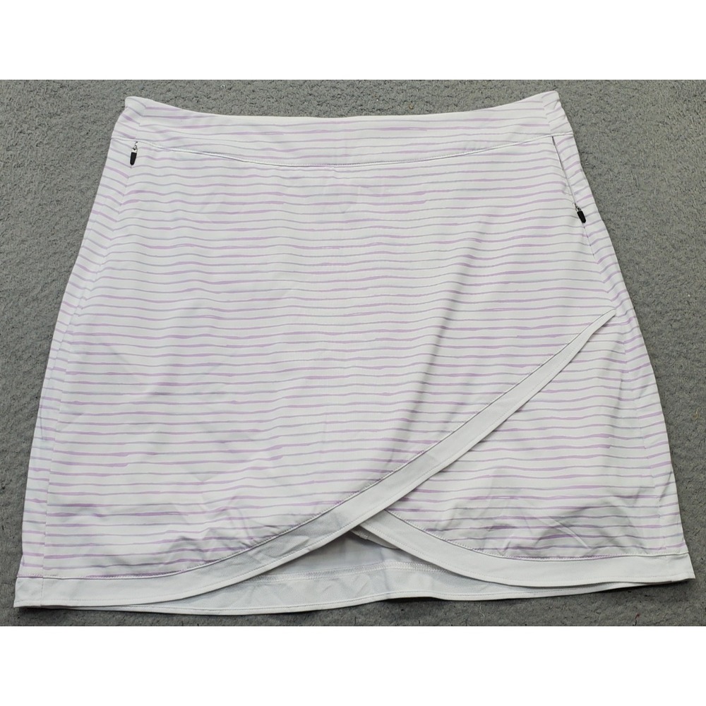 Peter Millar Golf Athletic Skort Womens L Multi Striped UPF 50+ Sun Protection